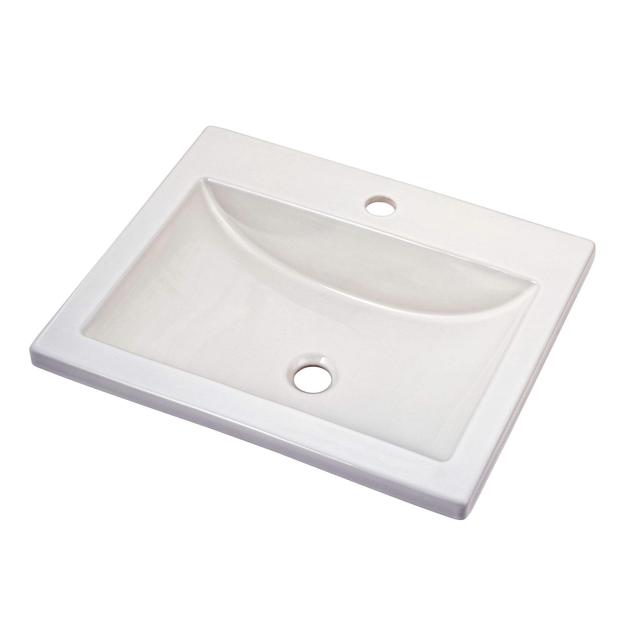 Studio Drop In Sink With Center Hole Only WHITE
